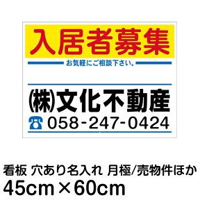 入居者募集 月極駐車場 不動産 管理 募集看板 樹脂板 FNK-101B（10枚セット）タイトル組み合わせOK 名入れOK プレート