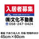 入居者募集 月極駐車場 不動産 管理 募集看板 樹脂板 FNK-102B(10枚セット)タイトル組み合わせOK 名入れOK プレート