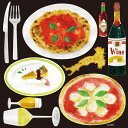 シール 洋食カフェ ピザ トマトピッツァ デザート イタリアン ワイン 装飾 デコレーションシール チョークアート 窓ガラス 黒板 看板 POP ステッカー （最低購入数量3枚～）メーカー直送