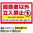 看板/表示板/「関係者以外立入禁止」大サイズ/60cm×90cm/英語/ピクトグラム/人/イラスト/ ...