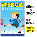 看板/表示板/「歩行者注意」小サイズ/30cm×45cm/プレート