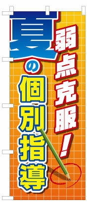 のぼり旗 学習塾 「夏の個別指導 」