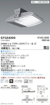 遠藤照明 高天井用照明 防湿防塵シーリングライト 20000lmTYPE 5000K(昼白色) EFG5420S グレアレスダウンライト/ベースダウンライト/ユニバーサルダウンライト/スポットライト/デザインベースライト/スクエアベースライト/間接照明/フロアスタンド/高天井照明