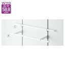 貫通式ミニ角バーセット W90cm ブラック (スリット芯々58.8cm用) D5cm (1セット) kp38-423-42-2