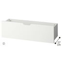木製浅型収納トロッコ W90cm用 D27cm ダークブラウン (1台) ※下部オプション kp38-423-76-3