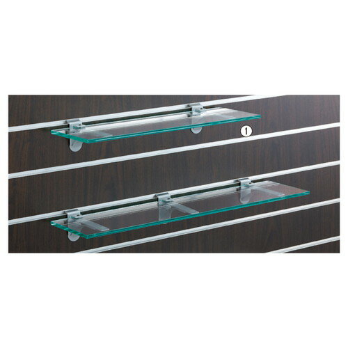 リスタ用ガラス棚セット 8mm厚 W45cm×D25cm (1セット) kp38-73-5-2