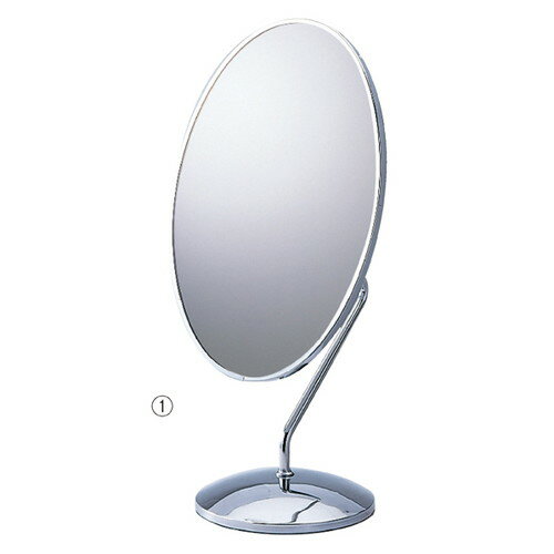 ダエン卓上ミラー(鏡厚3mm) 楕円 角度調節可能 アンティークゴールド (1台) kp38-136-1-2