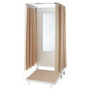 (本体) 折りたたみ式フィッティングルーム キャスター付き ミラーH120cmタイプ kp38-752-55-1
