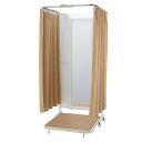 (本体) 折りたたみ式フィッティングルーム キャスター付き ミラーH170cmタイプ kp38-752-55-2
