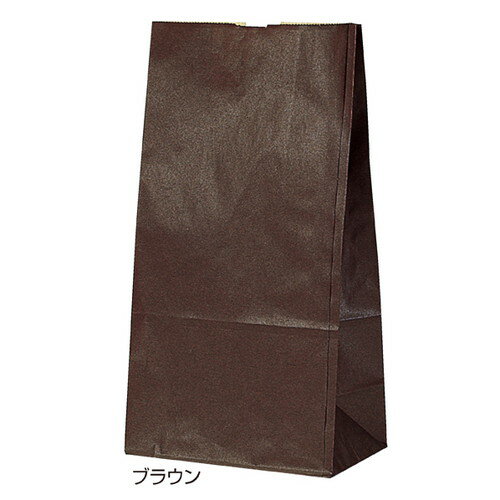 紙袋(角底袋) カラー無地 ブラウン 角底紙袋 18×10.5×35cm (100枚) kp38-305-17-4
