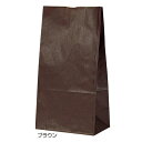 紙袋(角底袋) カラー無地 ブラウン 角底紙袋 13×8×23.5cm (2000枚) kp38-305-17-5
