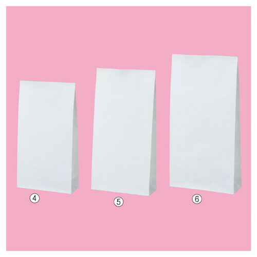 紙袋(角底袋) 白無地(片つや) 角底紙袋 16×6.5×32cm (100枚) kp38-305-2-5