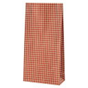 紙袋(角底袋) ギンガムチェック レッド 角底紙袋 21×8×38.5cm (1000枚) kp38-305-23-8