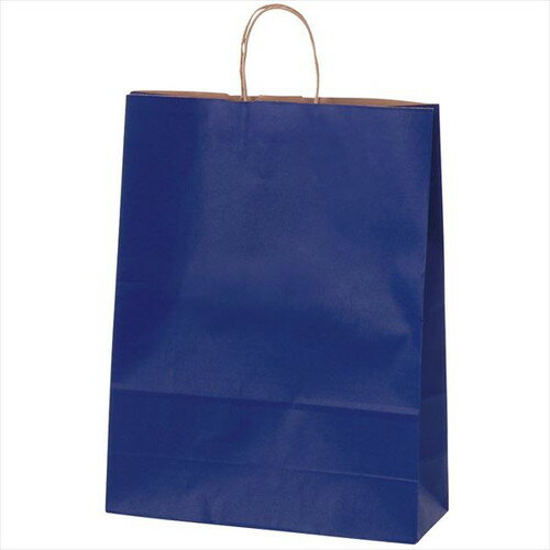 持ち手付き紙袋 カラー手提げ紙袋 ネイビー 38×15×50cm(200枚) kp38-309-11-16