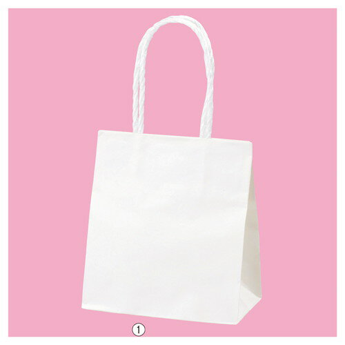 持ち手付き柄入り紙袋 スムースバッグ 白無地紙袋 32×11.5×45cm(25枚) kp38-309-5-8