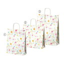 持ち手付き柄入り紙袋 柄入り紙袋 フラワーアラカルト 32×11.5×41cm (200枚) kp38-311-10-7