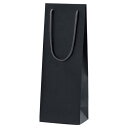 カラー手提げ紙袋 黒無地 13×9×36(ワイン用)cm (100枚) kp38-313-3-8