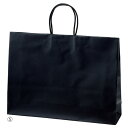 手提げ紙袋マットバッグ ブラック 43×11×32cm kp38-314-11-10