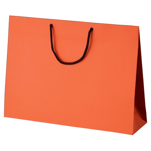 【ラッピング用品】【袋類】【ひも付き紙袋】 kp38-431-37-18 マット貼り紙袋 オレンジ 45×12×33cm