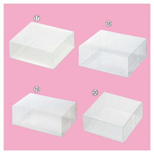 クリアギフトボックス ワンタッチ組立式 15×10×6cm (10枚) kp38-549-82-19