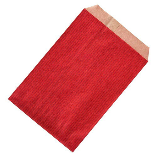 紙袋(平袋) 平袋 筋入りカラー クラフト レッド 10.5×15cm (6000枚) kp38-781-90-5