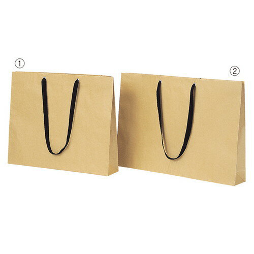 ショルダーバッグ ベージュ無地紙袋 黒ひも 60×10×42cm (50枚) kp38-317-8-4