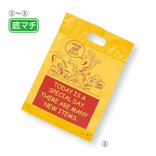 アメリカンコミック ポリ袋 25.5×36.5×底マチ6cm (100枚) kp38-430-93-3