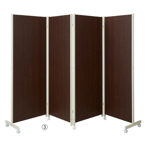 (店舗運営用品) (事務機器) (パーティション) kp38-353-10-1 キャスター付きパーティションH180cm ダー..