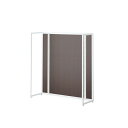 (本体) ユニットラック UR120中央片面タイプ W120×H135cm 白 ダークブラウンパネル付き kp38-15-6-4