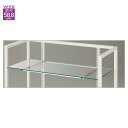 ガラス棚セットW90cm×D15cm オーバーハングタイプ 5mm厚 (1セット) kp38-36-3-1