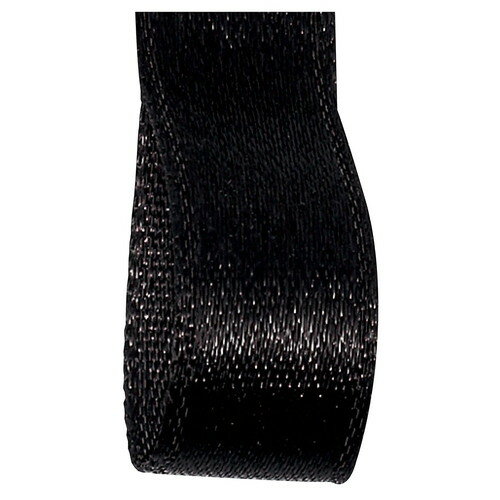 サテンリボン 6mm幅 ブラック (1巻) kp38-800-69-2