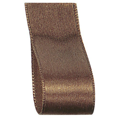 サテンリボン 6mm幅 ブラウン (1巻) kp38-800-69-8