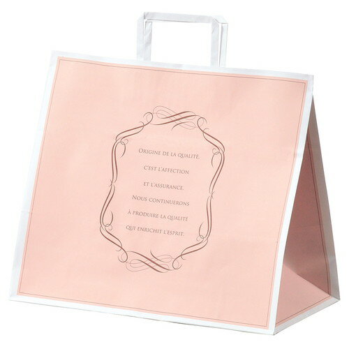 柄入り手提げ紙袋 平ひも エレガントスイート 38×22×39cm (200枚) kp38-800-92-24