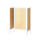(本体) ユニットラック UR90中央両面タイプ W90×H135cm 白 エクリュパネル付き kp38-751-32-2