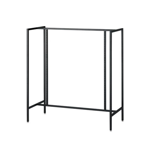 (本体) ユニットラック UR120中央両面タイプ W120×H135cm 黒 オープンタイプ kp38-751-35-1