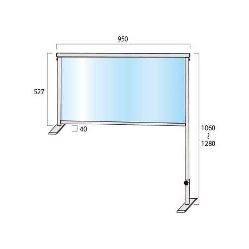 【飛沫防止パーテーション】【アクリル板パーテーション】 カウンターパーテーション450X900 COHBP450X900 横並びのカウンター席でも広範囲の飛沫をカバーできる大型パーテーション｜アクリルパーテーション 飛沫パーテーション 飛沫防止パーテーション安い 飛沫感染防止