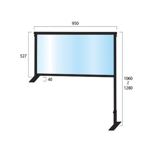 【飛沫防止パーテーション】【アクリル板パーテーション】 ブラックカウンターパーテーション450X900 BCOHBP450X900 横並びのカウンター席でも広範囲の飛沫をカバーできる大型パーテーション｜アクリルパーテーション 飛沫パーテーション 飛沫防止パーテーション安い