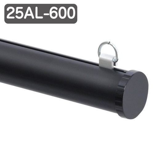 楽天看板材料　楽天市場店【バナーホルダー】【メディアホルダー（アルミ）25AL-600ブラック】 40886BLK｜バナーホルダー タペストリーバー メディアホルダー 天吊りバナー 天吊りPOP タペストリー タペストリ