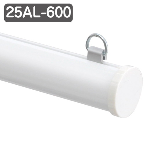 楽天看板材料　楽天市場店【バナーホルダー】【メディアホルダー（アルミ）】【25AL-600ホワイト】 40886WHT ｜バナーホルダー タペストリーバー メディアホルダー 天吊りバナー 天吊りPOP タペストリー タペストリ