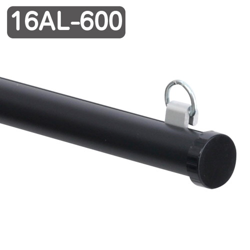 楽天看板材料　楽天市場店【バナーホルダー】【メディアホルダー（アルミ）16AL-600ブラック】 43578BLK｜バナーホルダー タペストリーバー メディアホルダー 天吊りバナー 天吊りPOP タペストリー タペストリ