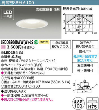 ※送料についてお届け先が北海道・沖縄及び離島の場合、サイズ・数量によっては送料別途実費となります。JANコード：4974550617284浴室灯 浴室照明器具 浴室灯ブラケットライト led浴室 浴室電球led 浴室照明led led浴室灯 東芝浴室灯 東芝浴室照明 シーリングライト浴室 浴室照明電球 浴室灯電球