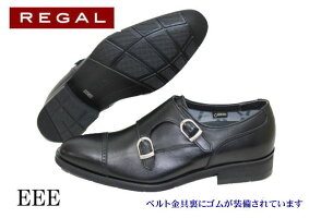 【送料無料】REGALリーガルビジネスシューズNEWREGALWモンクストラップ37HR黒3EGORE-TEXゴアテックス靴シューズ【GORETEX】【クツ】【smtb-m】【RCP】
