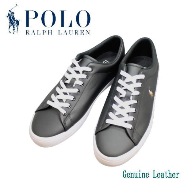 ポロ ラルフローレン スニーカー メンズ ポロ ラルフローレン スニーカー メンズ RA17 黒 （ブラック）本革 POLO RALPH LAUREN RA 17 LONGWOODメンズ用（男性用）紳士靴 本革 レザーシューズ レザースニーカー 26.5cm 27cm 27.5cm 28cm