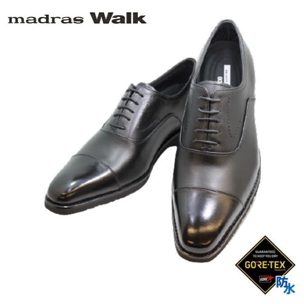 GORE-TEX（ゴアテックス）マドラス ウォーク madras-WALK MW8020 黒（ブラック）3Eビジネスシューズ ウォーキング シューズ 防水メンズ用（男性用）本革（レザー）革靴24.5cm 25cm 25.5cm 26cm 26.5cm 27cm2021