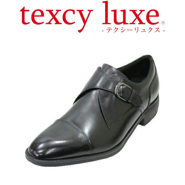 アシックス商事 TEXCY-LUXE TU7004 黒色（ブラック） メンズビジネスシューズ ウォーキング シューズ 幅広 軽量メンズ用（男性用）本革（レザー）革靴 立ち仕事スニーカー 感覚