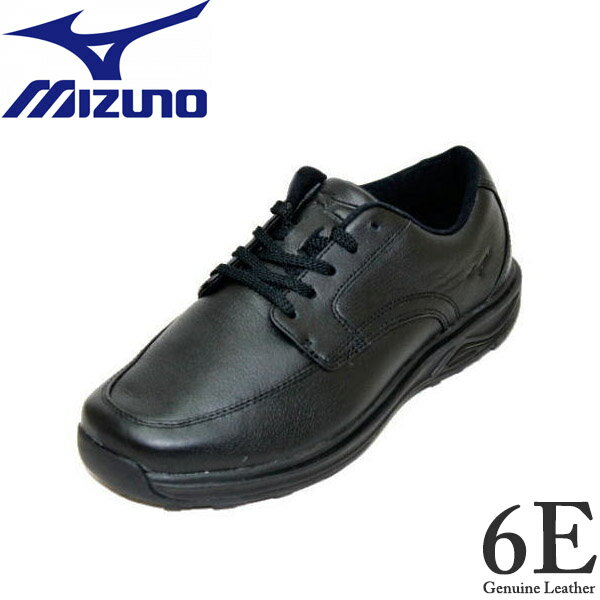 幅広MIZUNONR320黒6E本革ウォーキングシューズ幅広ゆったり【靴】