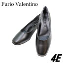 Furio Valentino 3451 黒(ブラック)4E プレーンパンプス レディースパンプス 黒パンプス 通勤パンプス ビジネスパンプス 女性用(レディース用)オフィス 冠婚葬祭 幅広 ワイド 22.5cm 23cm 23.5cm 24cm 24.5cm