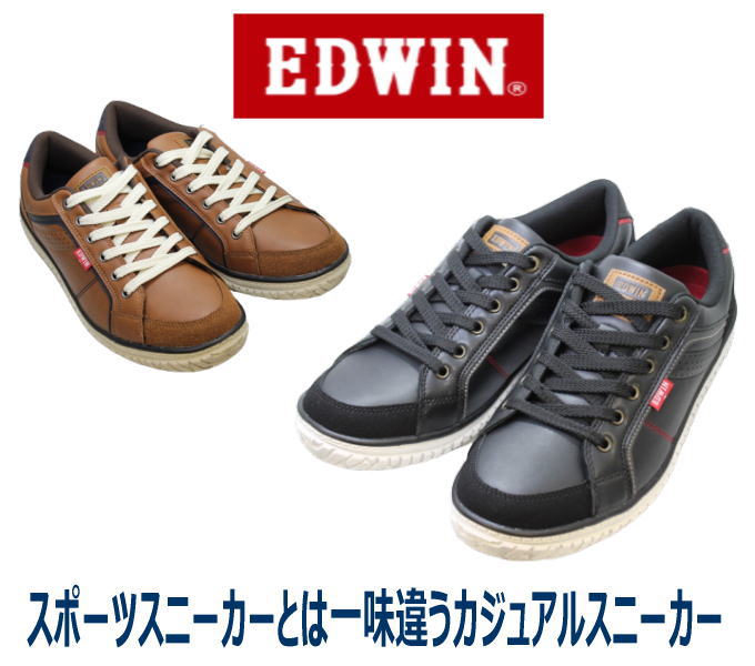 EDWIN ɥ ˡ奢 EDW7746  (֥å) / (֥饦) 󥺥奢륷塼  졼åץ塼 ѡ)  磻  Υ󥹥åץ 25cm 25.5cm 26cm 26.5cm 27cm