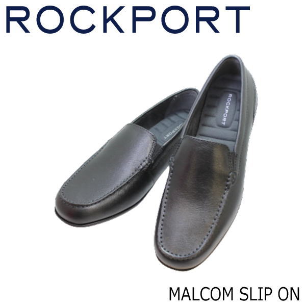 ROCKPORT ロックポート マルコム スリッポン CJ2275 黒 ブラック メンズ ビジネスシューズ ドライビングシューズ本革 革靴 軽量仕上げ MALCOM SLIP ON ウォーキングシューズ