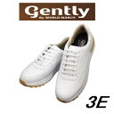 Gently ジェントリー ワールドマーチ新ブランド カジュアルシューズ GE301VG 白 ホワイト 3E 紳士靴 幅広甲高 靴 ワイド ムーンスター社 ウォ...
